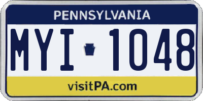 PA license plate MYI1048