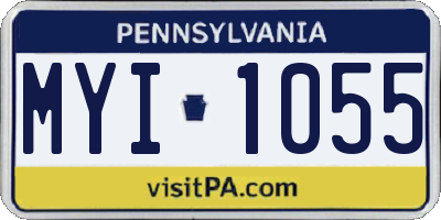 PA license plate MYI1055