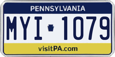 PA license plate MYI1079