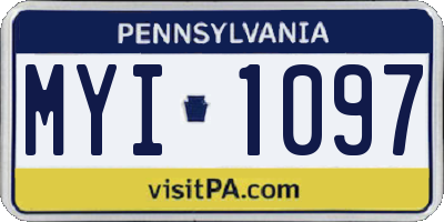 PA license plate MYI1097