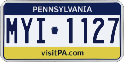 PA license plate MYI1127