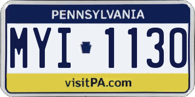 PA license plate MYI1130