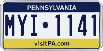 PA license plate MYI1141