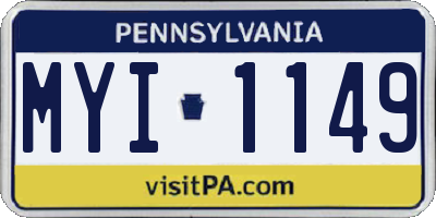 PA license plate MYI1149