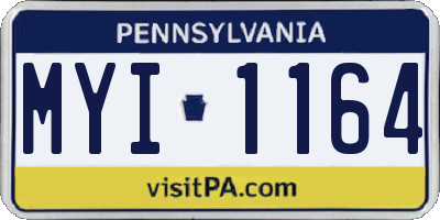 PA license plate MYI1164