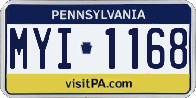 PA license plate MYI1168
