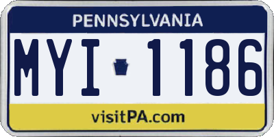 PA license plate MYI1186