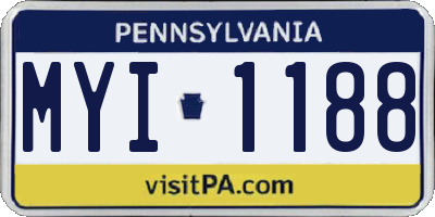 PA license plate MYI1188