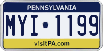 PA license plate MYI1199