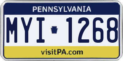 PA license plate MYI1268