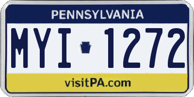 PA license plate MYI1272