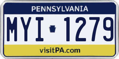 PA license plate MYI1279