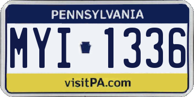 PA license plate MYI1336