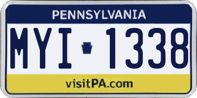 PA license plate MYI1338