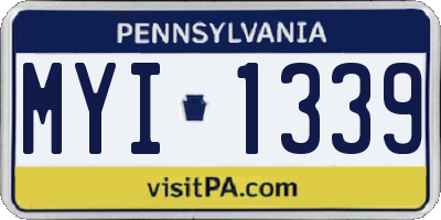 PA license plate MYI1339