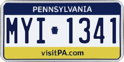 PA license plate MYI1341