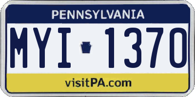 PA license plate MYI1370