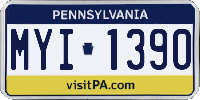 PA license plate MYI1390