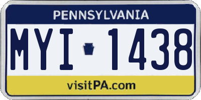 PA license plate MYI1438