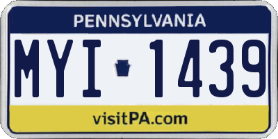 PA license plate MYI1439