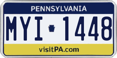 PA license plate MYI1448