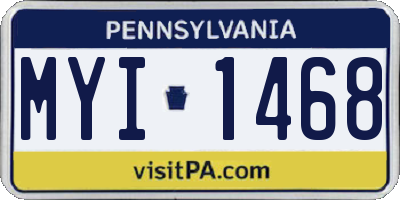 PA license plate MYI1468
