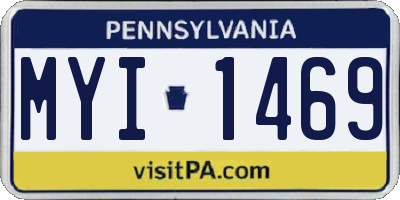 PA license plate MYI1469