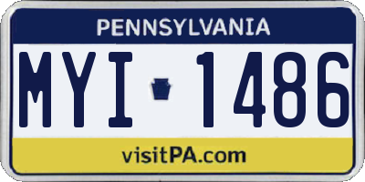 PA license plate MYI1486