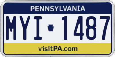 PA license plate MYI1487