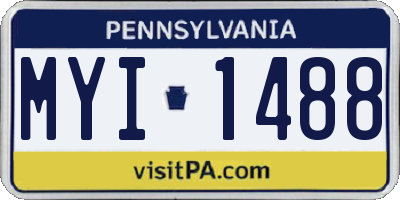 PA license plate MYI1488