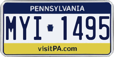 PA license plate MYI1495