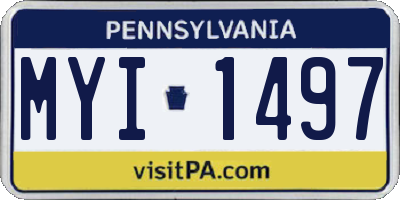 PA license plate MYI1497