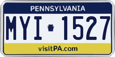 PA license plate MYI1527