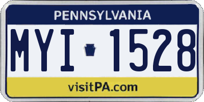 PA license plate MYI1528