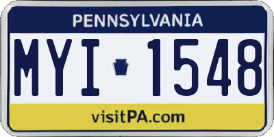 PA license plate MYI1548