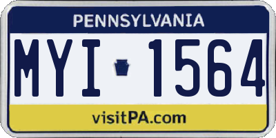PA license plate MYI1564