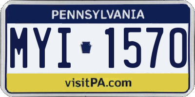 PA license plate MYI1570