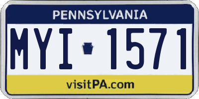 PA license plate MYI1571