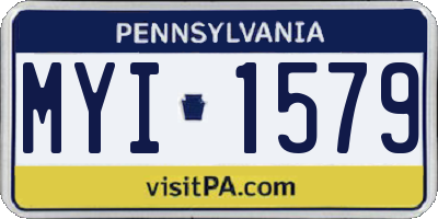 PA license plate MYI1579