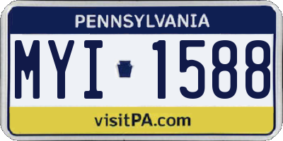 PA license plate MYI1588