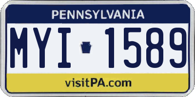 PA license plate MYI1589
