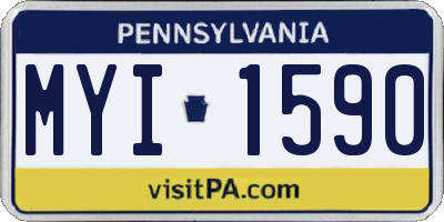PA license plate MYI1590