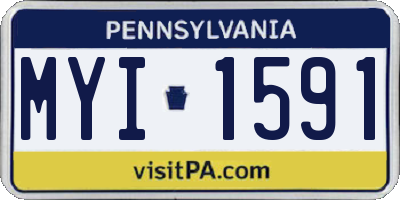 PA license plate MYI1591