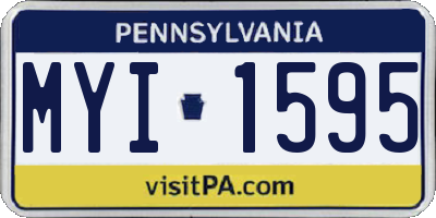 PA license plate MYI1595