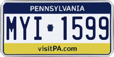 PA license plate MYI1599