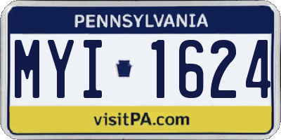 PA license plate MYI1624