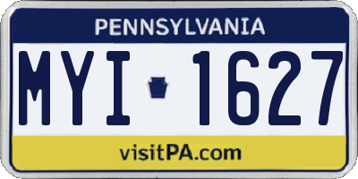 PA license plate MYI1627