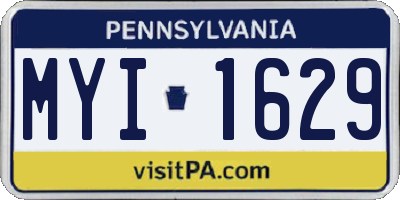 PA license plate MYI1629