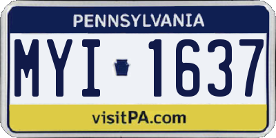 PA license plate MYI1637