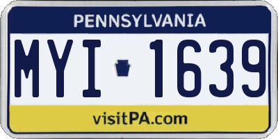 PA license plate MYI1639
